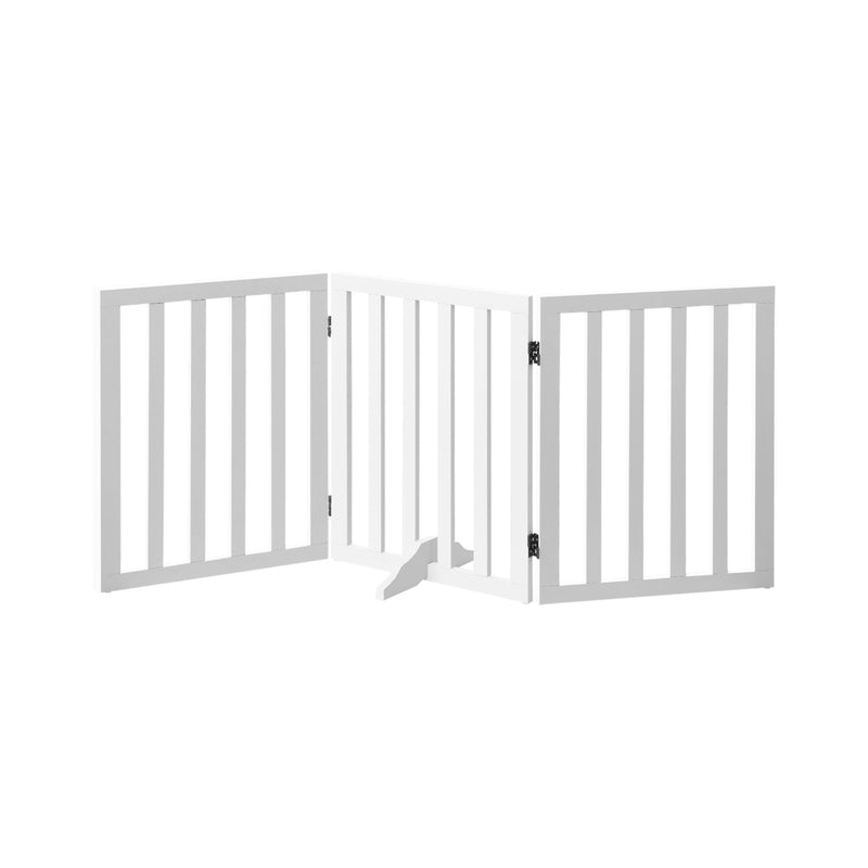 Alopet Wooden Pet Gate Dog Fence 3 Panels