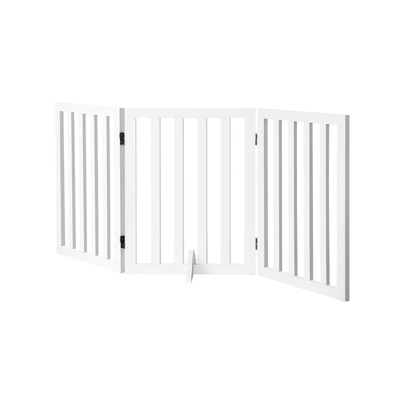 Alopet Wooden Pet Gate Dog Fence 3 Panels