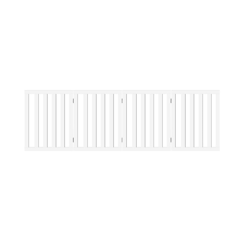 Alopet Wooden Pet Gate Dog Fence 4 Panels
