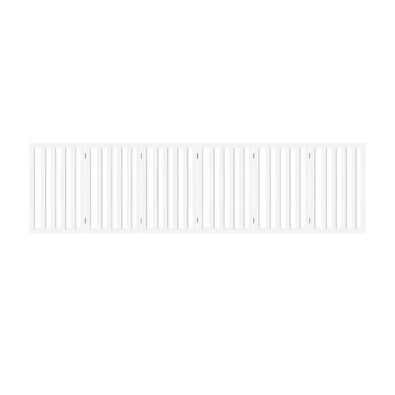 Alopet Wooden Pet Gate Security Door 6-Panel 80cm