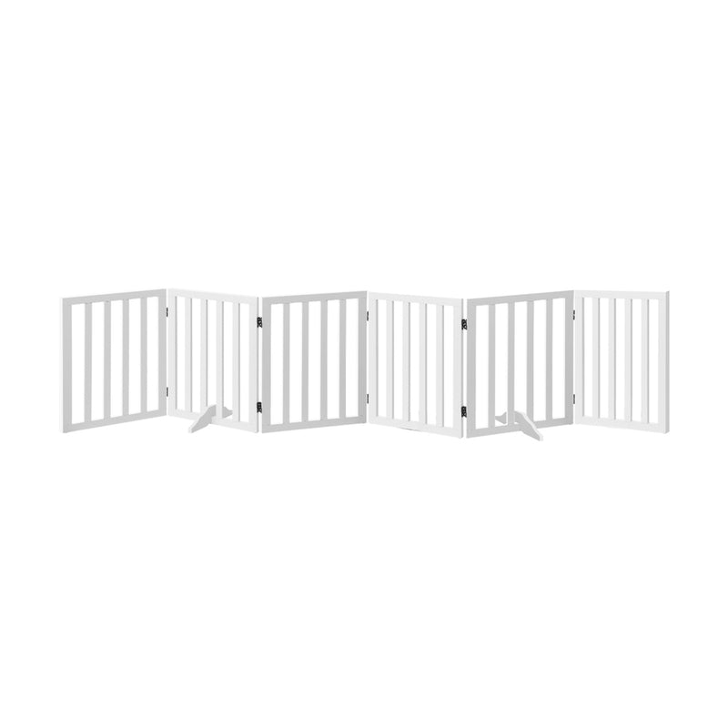 Alopet Wooden Pet Gate Dog Fence 6 Panels