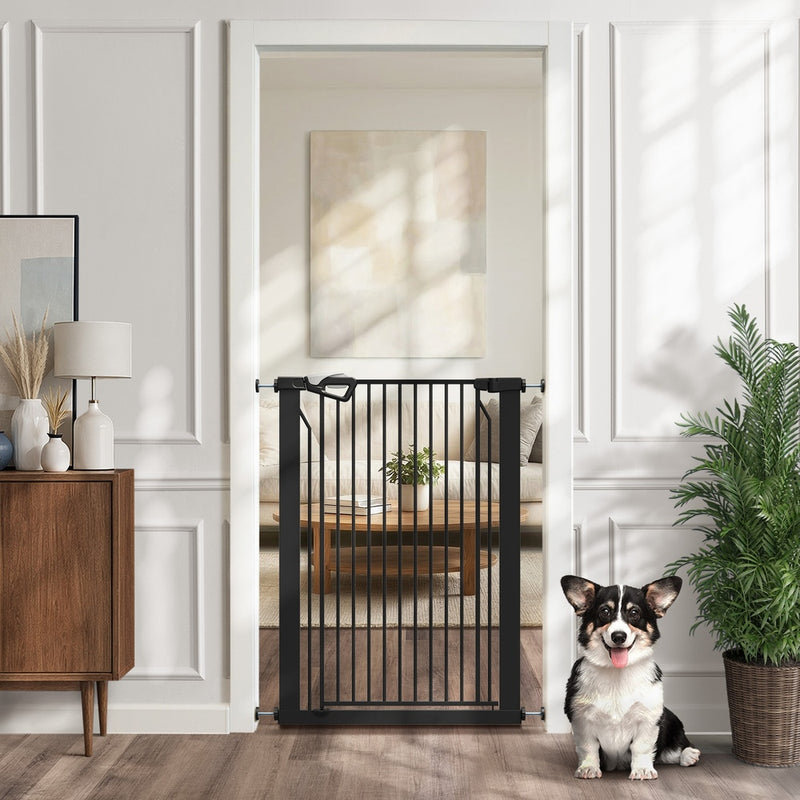 Alopet 120cm Retractable Safety Gate Pet Fence Guard Door Black