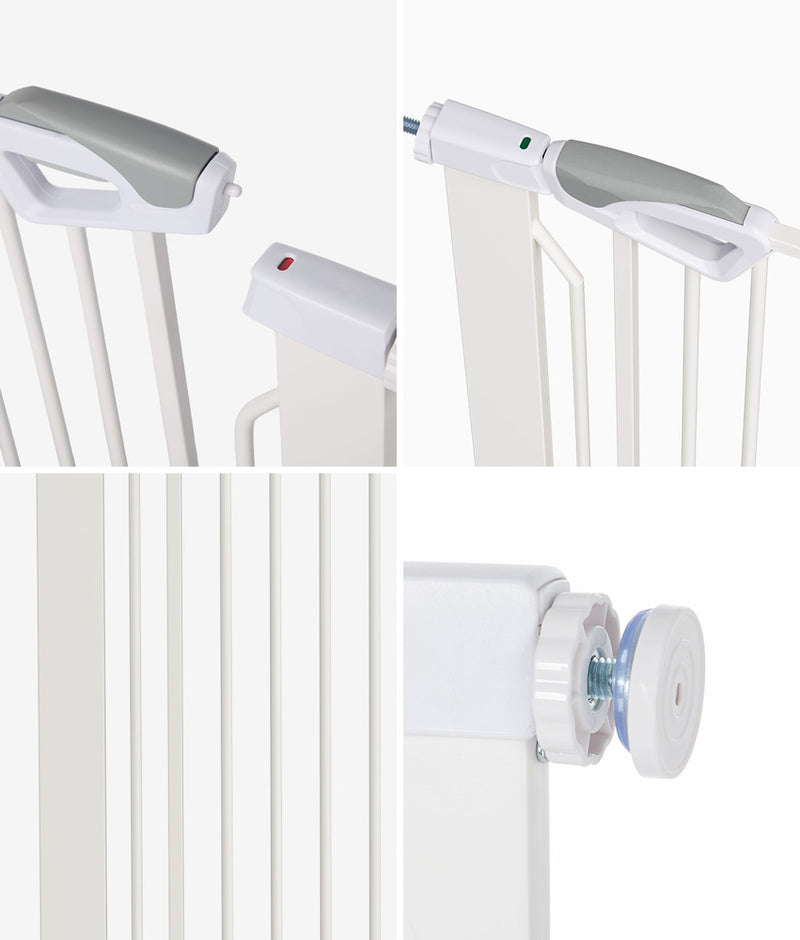 Alopet 120cm Retractable Safety Gate Pet Fence Guard Door White
