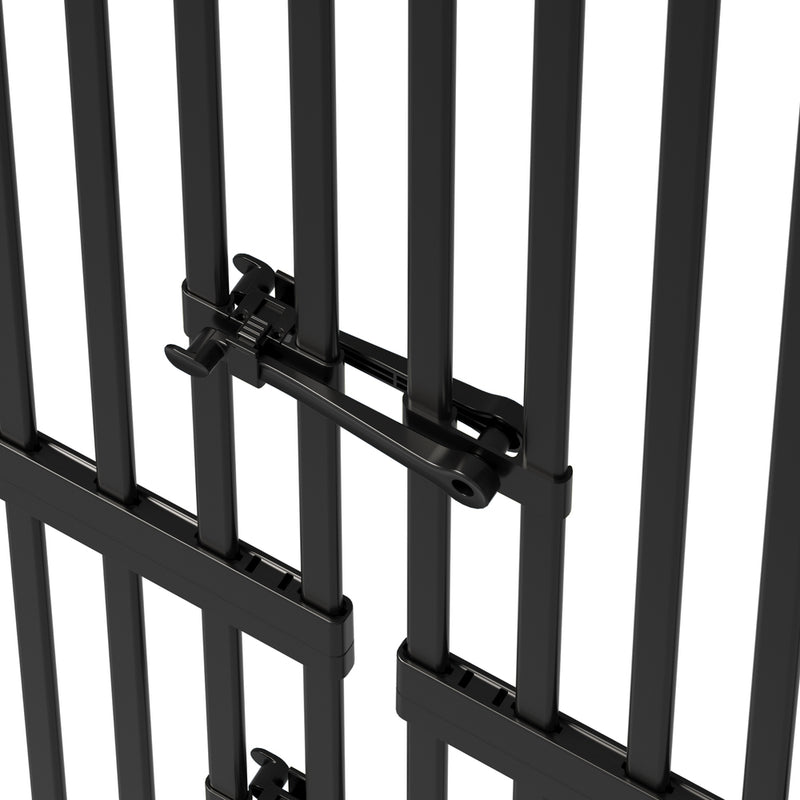 Alopet 190cm-264cm Retractable Gate Pet Dog Cat Extra Tall Fence Black