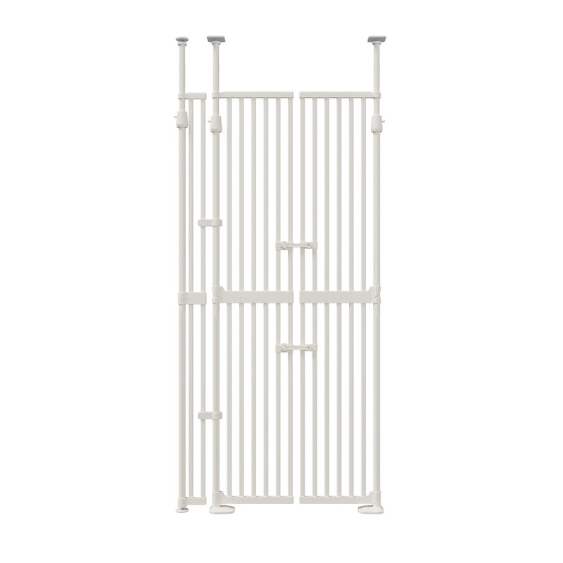 Alopet 190cm-264cm Retractable Gate Pet Dog Cat Extra Tall Fence White