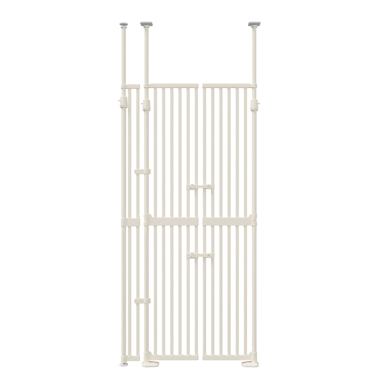 Alopet 190cm-264cm Retractable Gate Pet Dog Cat Extra Tall Fence White