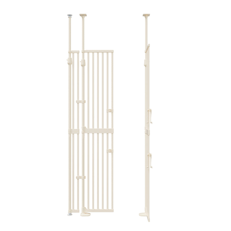 Alopet 190cm-264cm Retractable Gate Pet Dog Cat Extra Tall Fence White
