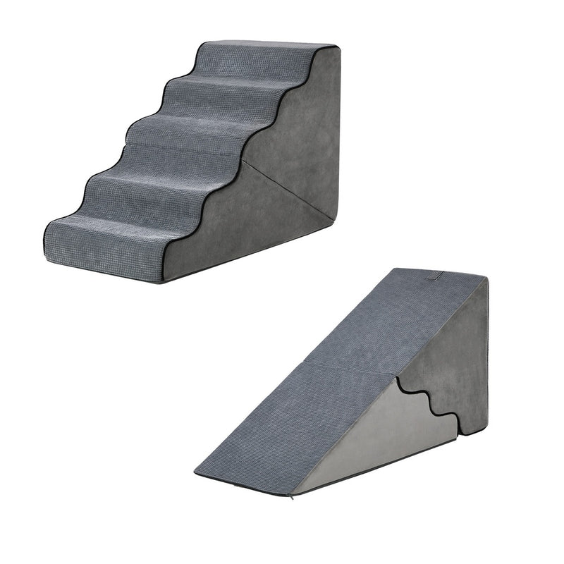 Alopet Foam Pet Ramp Stairs Washable 5 Steps