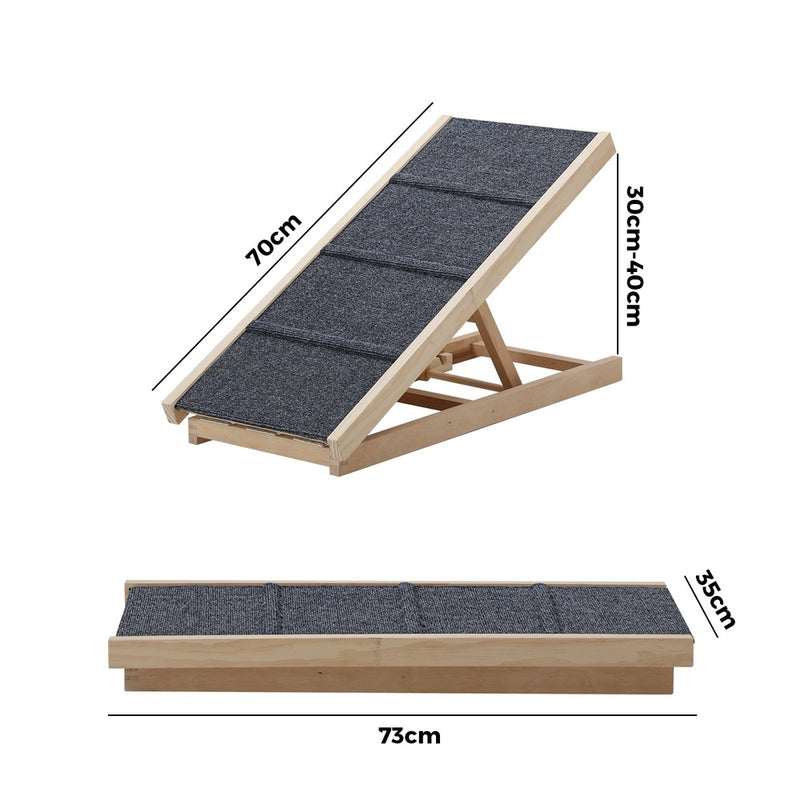 Alopet Dog Pet Ramp Adjustable Height Foldable 70cm