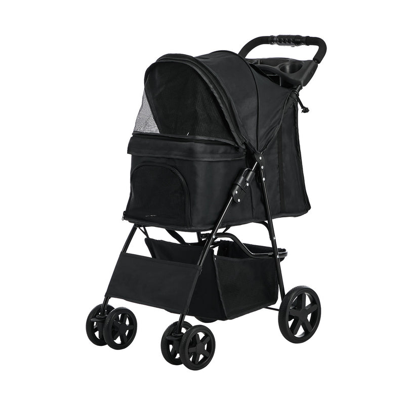 Alopet Pet Stroller Pram Carrier Cage Pushchair Foldable