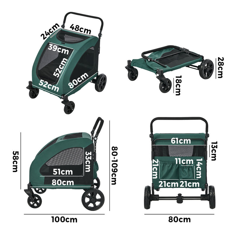 Alopet Pet Stroller Large Carrier Foldable Strollers