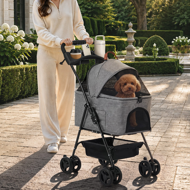 Alopet Pet Stroller Pram Removable Carrier Pushchair Foldable