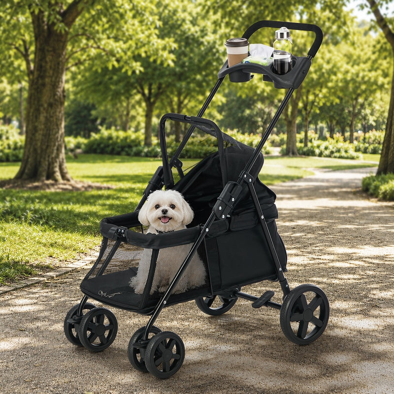 Alopet Pet Stroller Travel Foldable Lockable Wheels