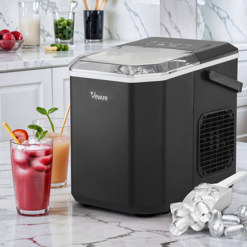 Vevare Portable Ice Maker Machine with Handle 12kg Black