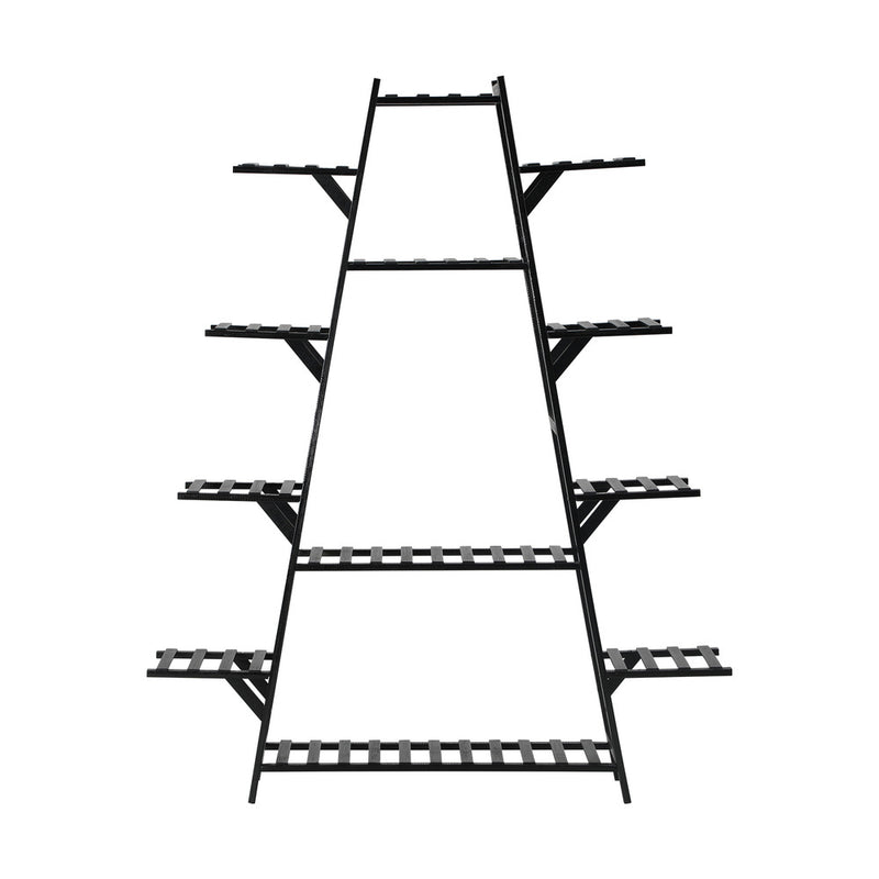 Livsip Plant Stand 12-shelf Bamboo Frame Black
