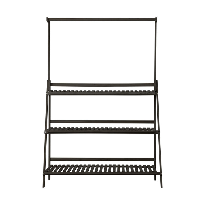 Livsip 3 Tier Plant Stand Flower Pot Shelf Wooden Black