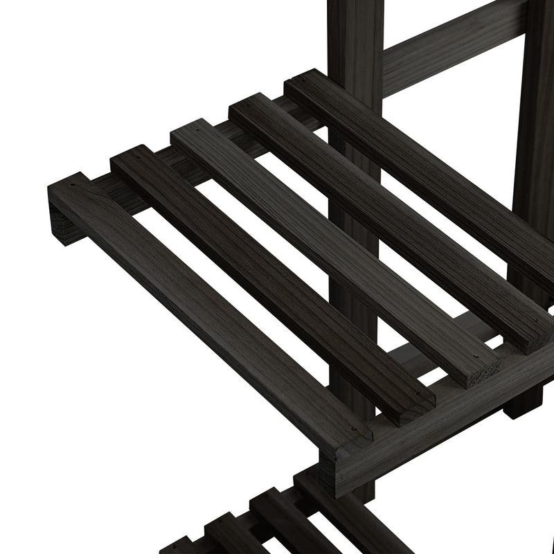 Livsip Plant Stand 6 Tiers Wooden Shelving Black