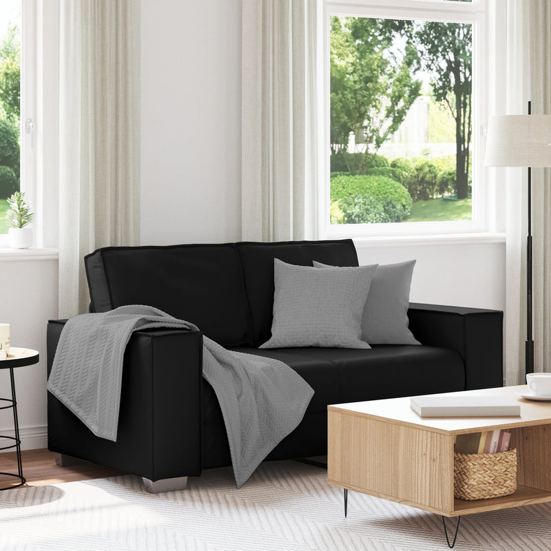 vidaXL Sofa Black 160 x 78 x 84 cm Fabric