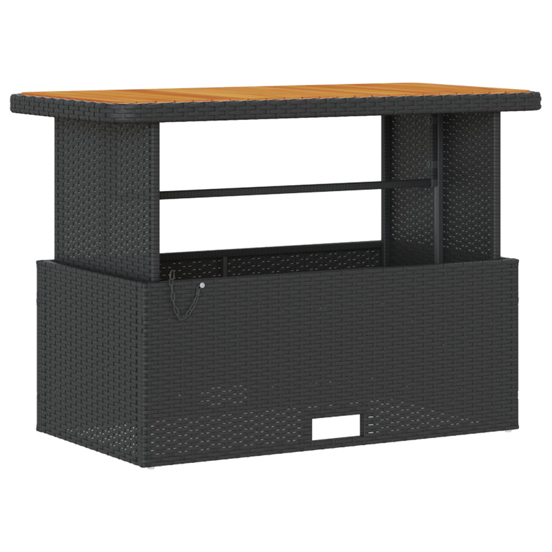 vidaXL Garden Dining Set Black Poly Rattan