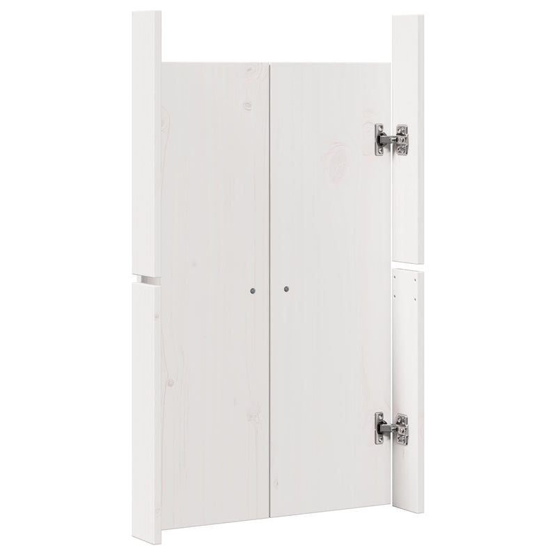 vidaXL Kitchen Door 2 pcs White 50 x 9 x 82 cm Solid Pine wood