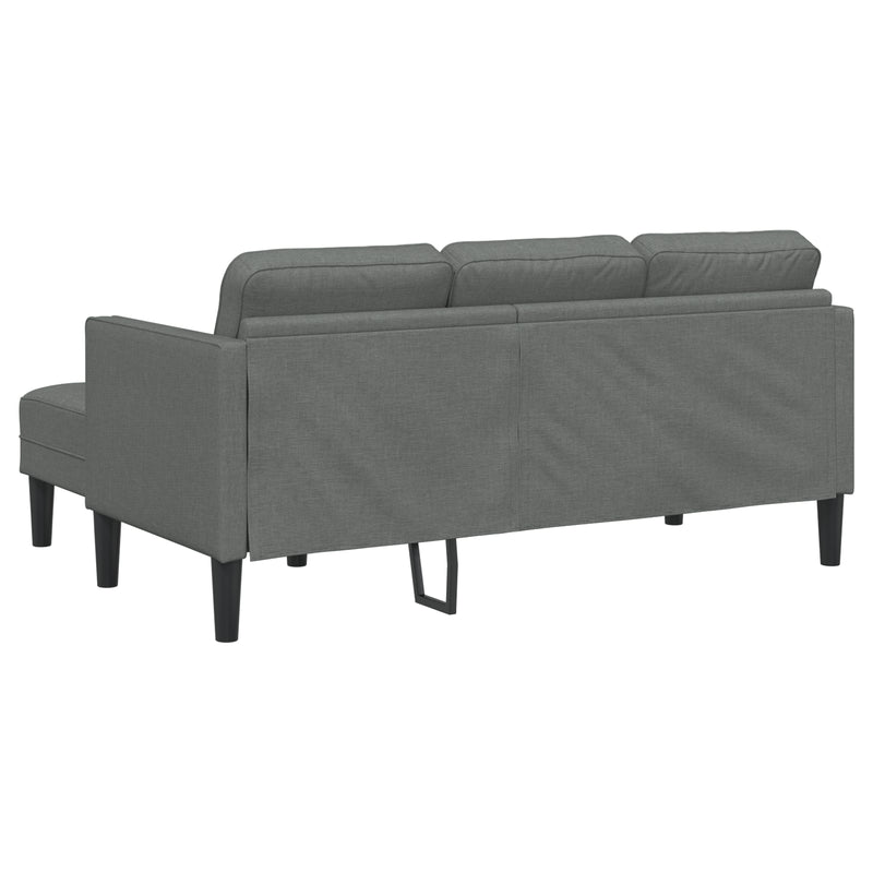 vidaXL Sofa Set with Cushion Dark Grey 173 x 131 x 67 cm Polyester
