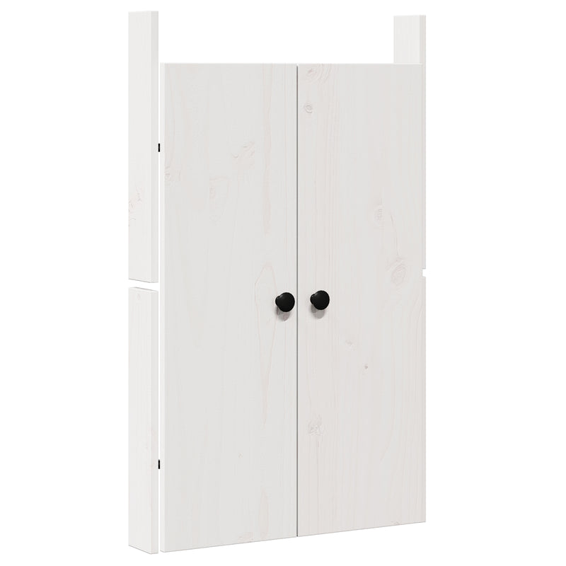 vidaXL Kitchen Door 2 pcs White 50 x 9 x 82 cm Solid Pine wood