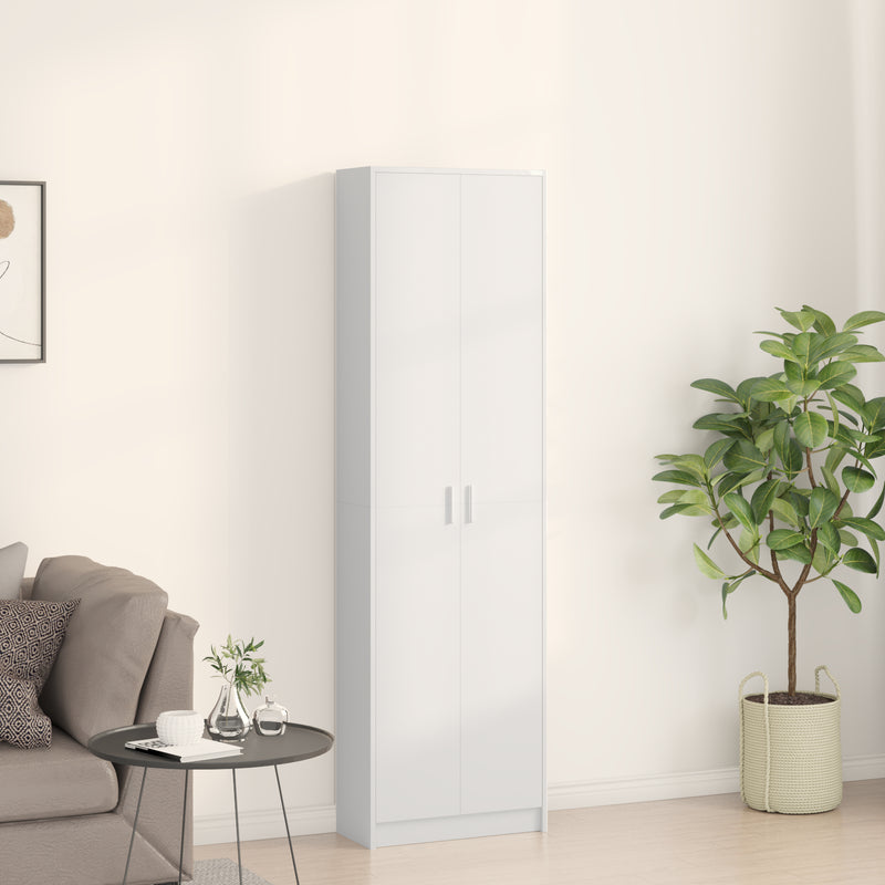 vidaXL Wardrobe with Shelf White 55 x 25 x 189 cm Engineered wood