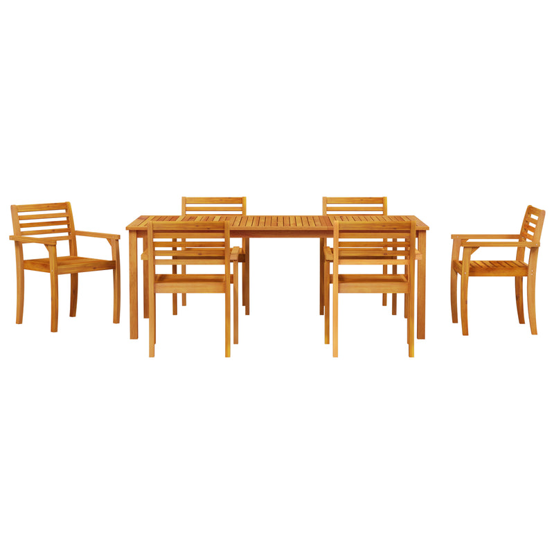 vidaXL Garden Dining Set 9 pcs Brown Solid acacia wood