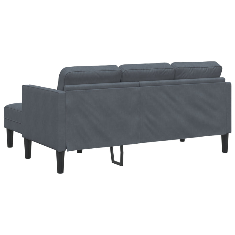 vidaXL Sofa Set with Cushion Dark Grey 173 x 131 x 67 cm Polyester