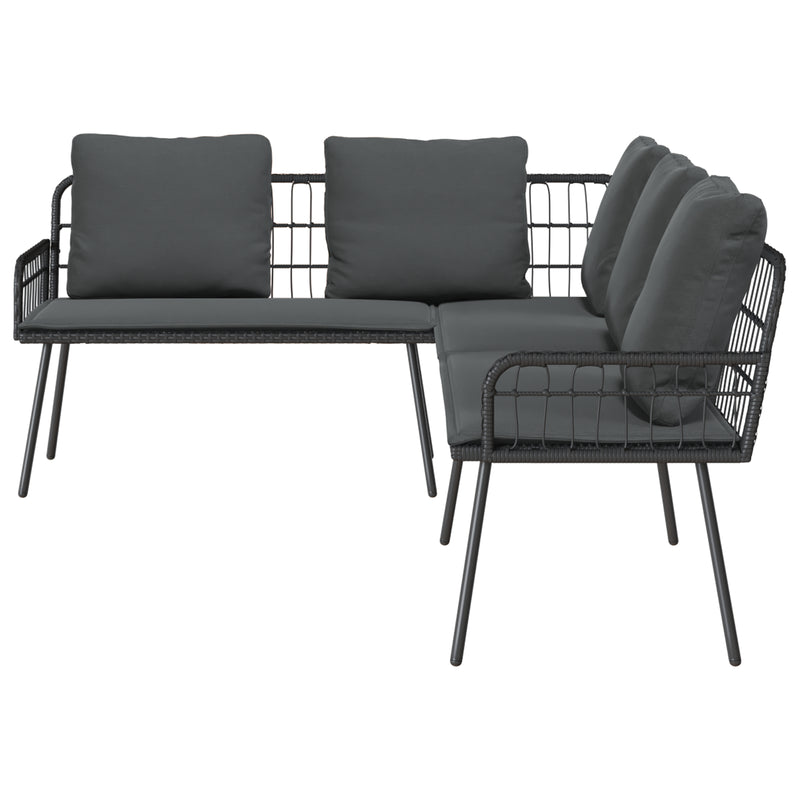 vidaXL Sofa with Cushion Grey 61.5 x 123 x 82cm Metal