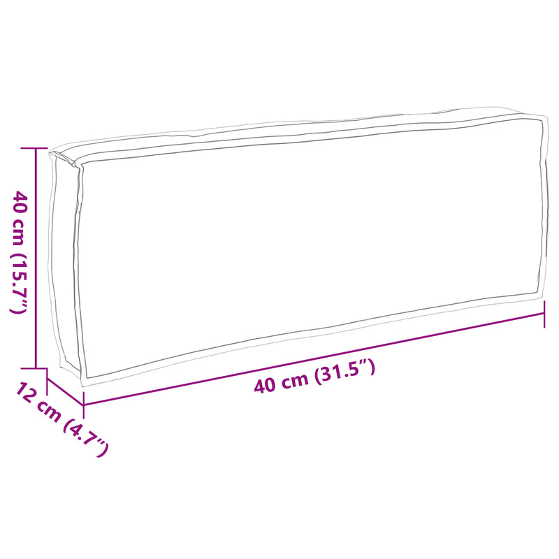 vidaXL Pallet Cushion for Backrest Anthracite 120 x 40 x 12 cm