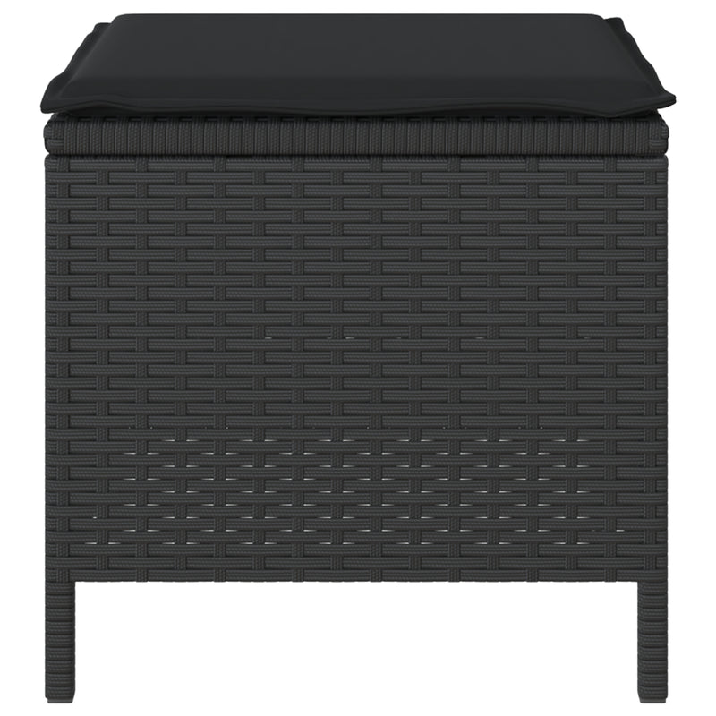vidaXL Garden Dining Set Black Poly Rattan