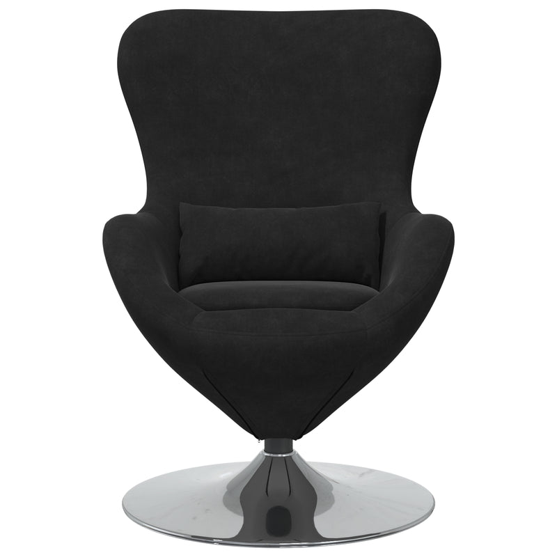 vidaXL Egg Chair Black 63 x 73 x 90 cm Velvet