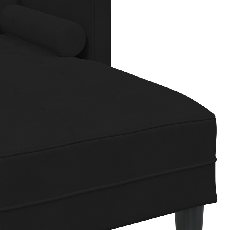 vidaXL Sofa Set with Cushion Black 173 x 131 x 67 cm Polyester