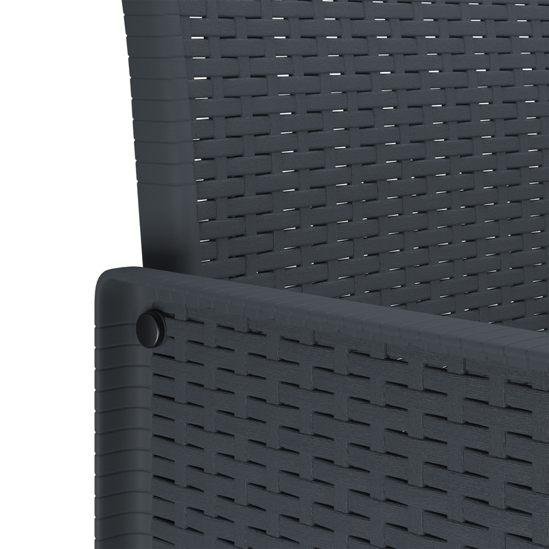 vidaXL Garden Chair 2 pcs Anthracite 53 x 49 x 85 cm Polypropylene