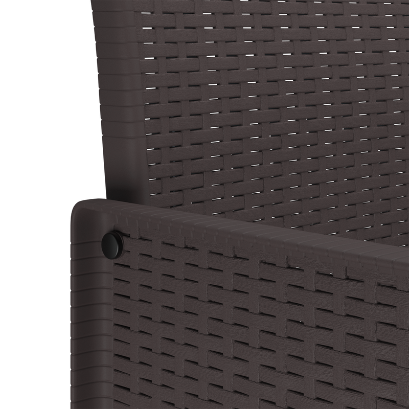 vidaXL Garden Chair 4 pcs Brown 53 x 49 x 85 cm Polypropylene
