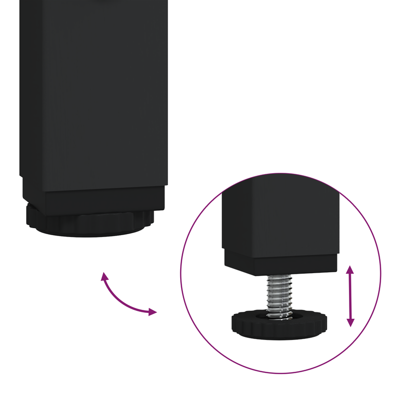 vidaXL Console Table Black Oak 75 x 19,5 x 75 cm Engineered Wood