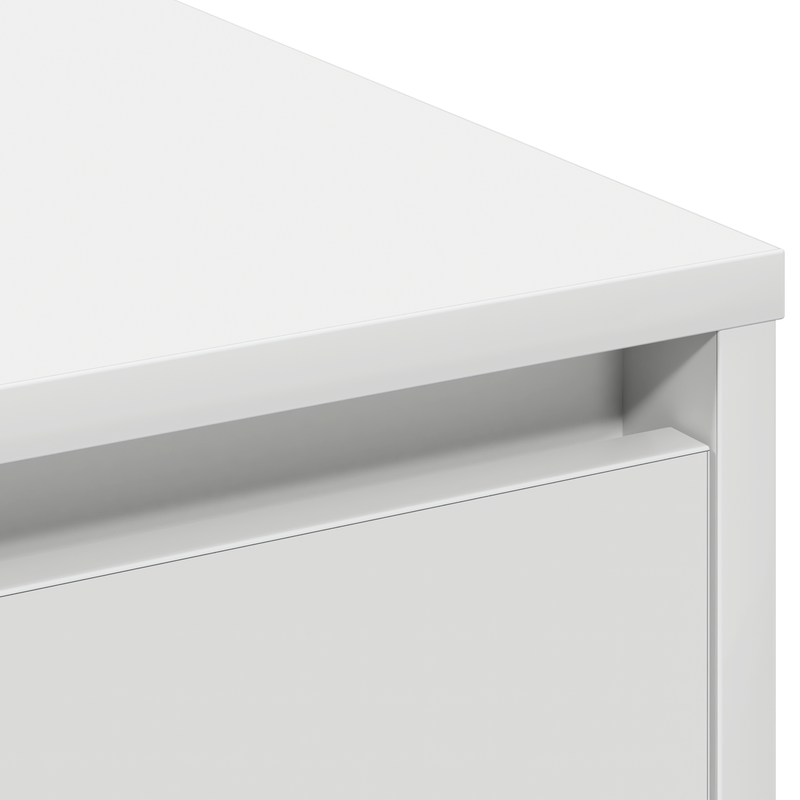 LED Sideboard with Door White 71 x 34,5 x 75 cm Engineered Wood