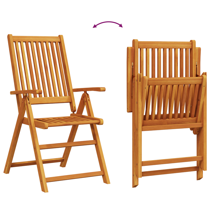 vidaXL Garden Dining Set Folding 5 pcs Brown Solid acacia wood