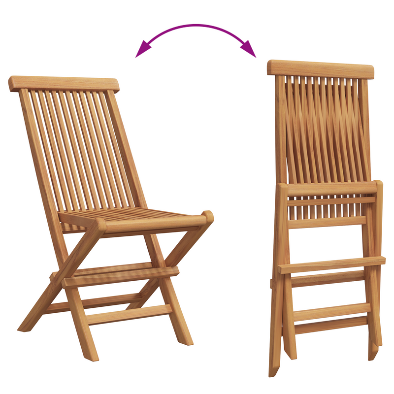 vidaXL Garden Dining Set 2 pcs Brown Solid teak wood