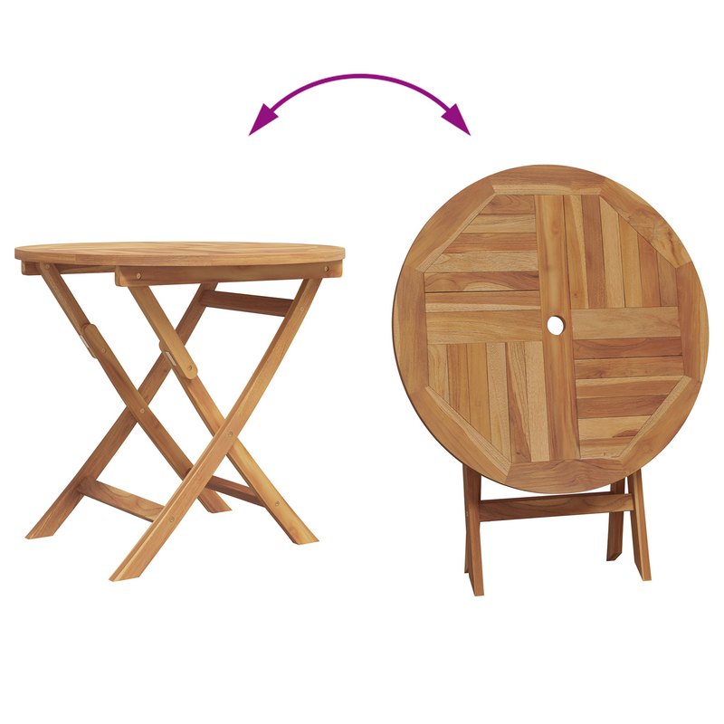 vidaXL Garden Dining Set 2 pcs Brown Solid teak wood