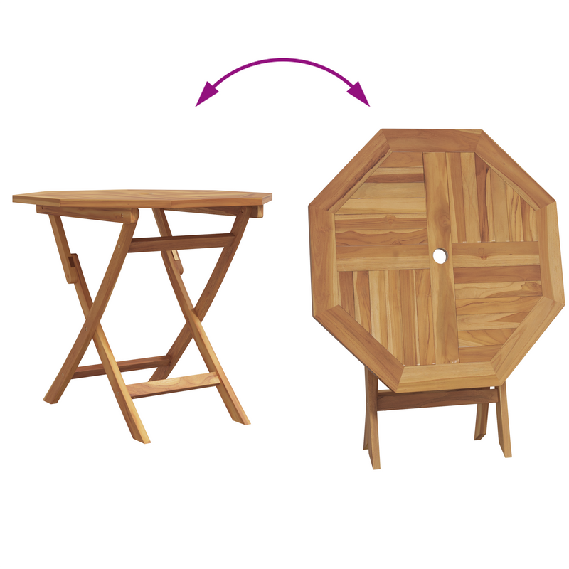 vidaXL Garden Dining Set 2 pcs Brown Solid teak wood