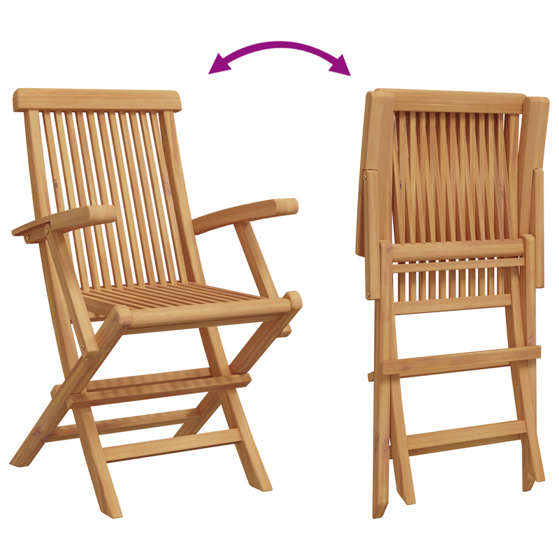 vidaXL Garden Dining Set 2 pcs Brown Solid teak wood