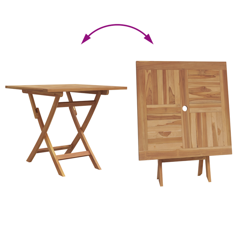vidaXL Garden Dining Set 2 pcs Brown Solid teak wood