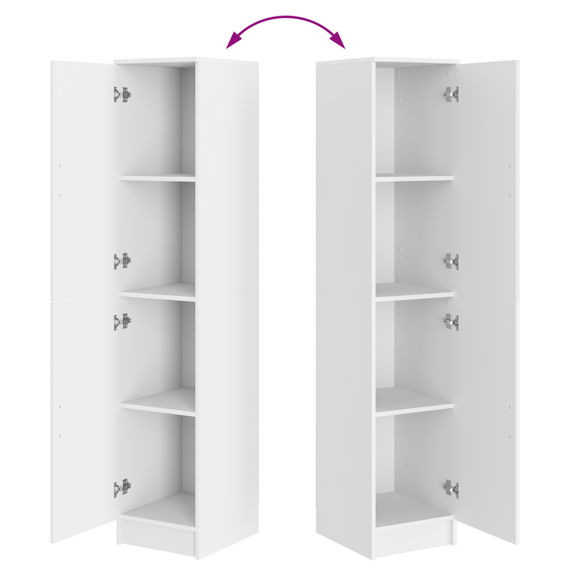 Highboard White 35 x 39 x 168 cm