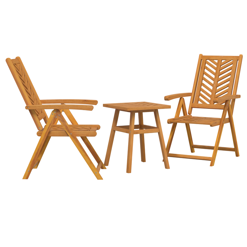 vidaXL Garden Bistro Set 3 pcs Brown Solid acacia wood
