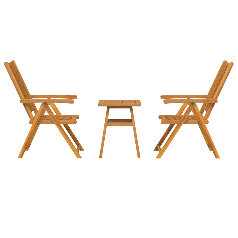 vidaXL Garden Bistro Set 3 pcs Brown Solid acacia wood