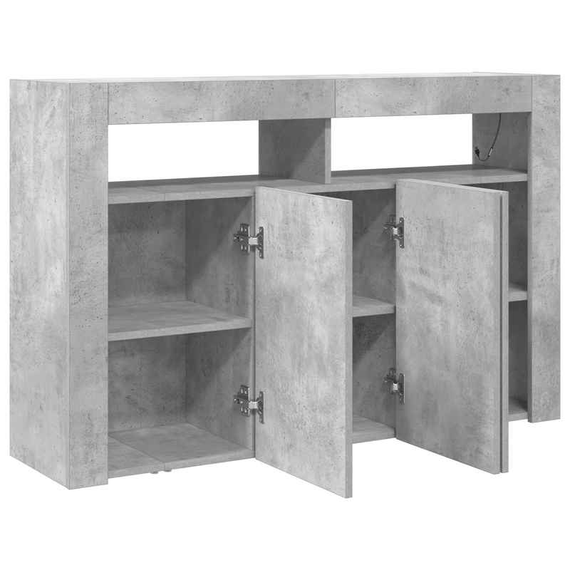 Sideboard Concrete Grey 116 x 30 x 75 cm Engineered Wood