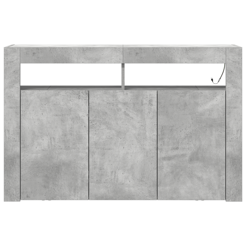 Sideboard Concrete Grey 116 x 30 x 75 cm Engineered Wood