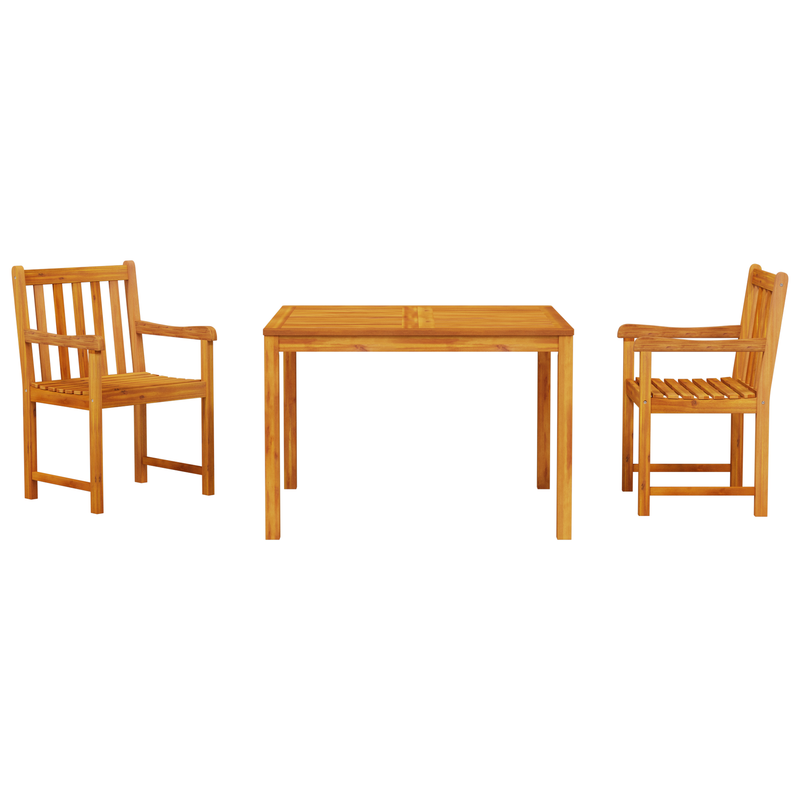 vidaXL Garden Dining Set 3 pcs Brown Solid Acacia wood